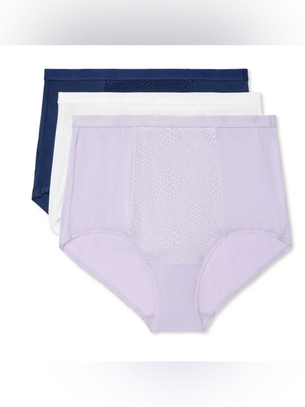 Warners® Blissful Benefits Tummy-Smoothing Comfort Microfiber Brief 3-Pack. NWT.